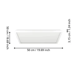 Eglo Taklampa Rovito-r Plast Vit 17W 2800lm - 827-865 Justerbar Vit | IP44 - Dimbar
