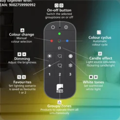 Eglo Taklampa Rovito-Z Plast Svart 18W 2300lm - 827-865 Justerbar Vit | 389mm - IP44 - Dimbar