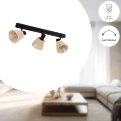 Eglo Taklampa Seagard Stål Svart | Passande För 3x E14