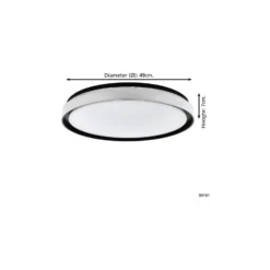 Eglo Taklampa Seluci Stål Svart 10W 1150lm - 830-865 Justerbar Vit | IP20 - Dimbar
