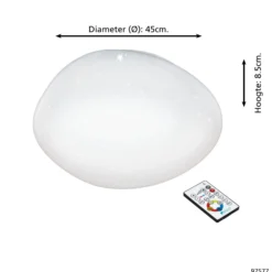 Eglo Taklampa Sileras Stål Vit 205W 2800lm - 827-865 Justerbar Vit | 450mm - Dimbar
