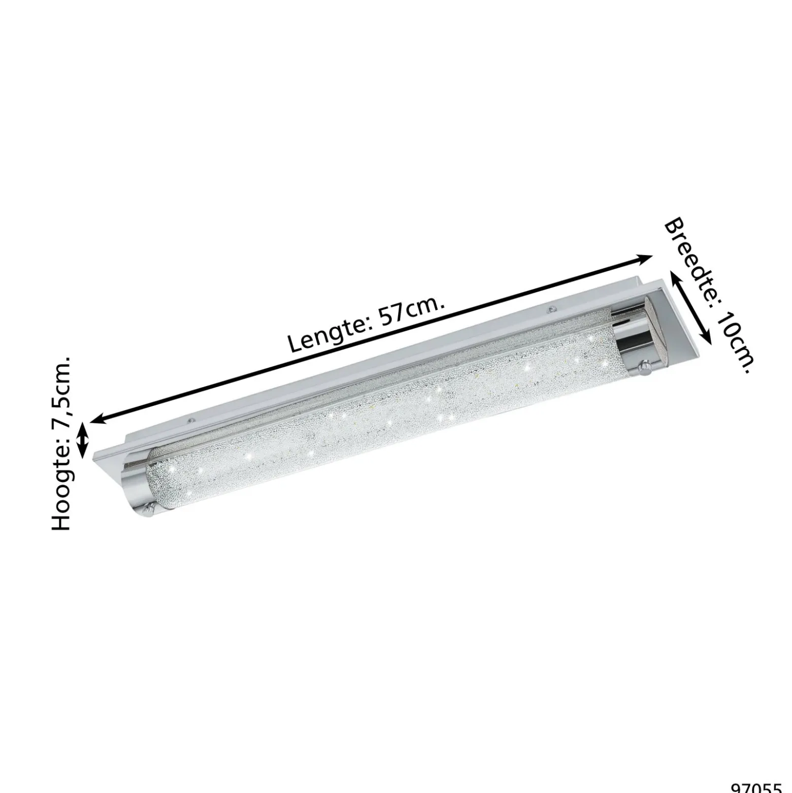 Eglo Taklampa Tolorico Rostfritt Stål Krom 205W 2700lm - 840 Kallvit | IP44