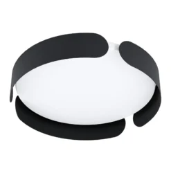 Eglo Taklampa Valcasotto Stål Svart Vit 20W 2400lm - 830 Varm Vit | 370mm