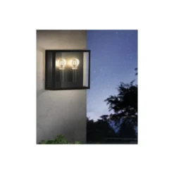 Eglo Vägglampa Alamonte 1 Stål Svart | IP44 - Passande för 2x E27