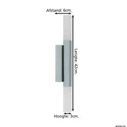 Eglo Vägglampa Alcudia Aluminium Stål Krom 55W 1200lm - 830 Varm Vit | IP44