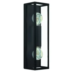 Eglo Vägglampa Amezola Stål Svart | IP44 - Passande För 2x E27