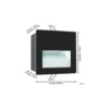 Eglo Vägglampa Aracena Aluminium Svart 3W 500lm - 840 Kallvit