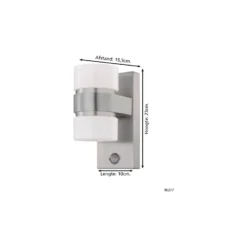 Eglo Vägglampa Atollari Aluminium Rostfritt Stål Up & Down 4W 360lm - 830 Varm Vit | IP44