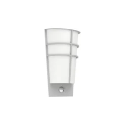 Eglo Vägglampa Breganzo 1 Stål Silver 2W 230lm - 830 Varm Vit | IP44 - Rörelse- och Ljussensor