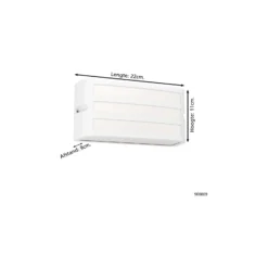 Eglo Vägglampa Camarda Aluminium Vit | IP54 - Passande för 1x E27