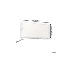 Eglo Vägglampa Camarda Aluminium Vit 10W 1200lm - 840 Kallvit | IP54