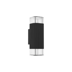 Eglo Vägglampa Castelnuovo Aluminium Svart Up & Down | IP65 - Passande för 1x GU10
