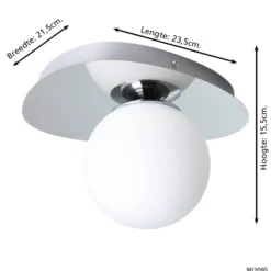 Eglo Vägglampa Castrovido Stål Krom 42W 470lm - 827 Extra Varm Vit | IP44