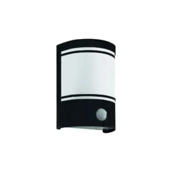 Eglo Vägglampa Cerno Stål Svart | IP44 - Passande för 1x E27 - Rörelsesensor