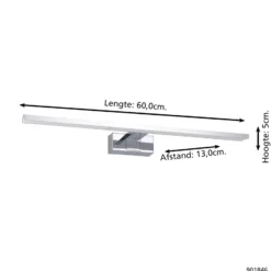 Eglo Vägglampa Conettilla Aluminium Krom 10W 1350lm - 830-865 Justerbar Vit | IP44