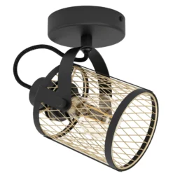 Eglo Vägglampa Dellow Stål Svart | Passande För 1x E27