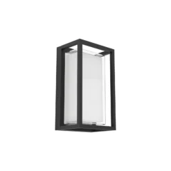 Eglo Vägglampa Genovese Aluminium Svart 10W 1050lm - 865 Dagsljus | IP65 - Rörelsesensor