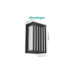 Eglo Vägglampa Genovese Aluminium Svart 10W 1050lm - 865 Dagsljus | IP65