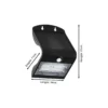 Eglo Vägglampa Lamozzo Solar Svart 3W 440lm - 830-840 CCT | IP54 - Rörelse- och Ljussensor