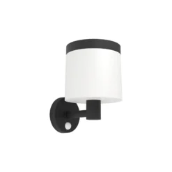 Eglo Vägglampa Pantete Solar Svart 7W 790lm - 830 Varm Vit | IP65 - Rörelsesensor