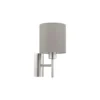 Eglo Vägglampa Pasteri Stål Satin Nickel | IP20 - Passande för 1x E27