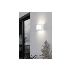 Eglo Vägglampa Poggiarello Vit | IP54 - Passande för 1x E14