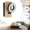 Eglo Vägglampa Rielves Trä Svart 4W 500lm - 830 Varm Vit