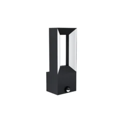 Eglo Vägglampa Riforano Aluminium Svart 5W 550lm - 830 Varm Vit | IP44 - Rörelsesensor