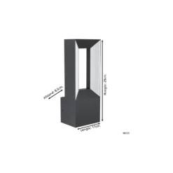Eglo Vägglampa Riforano Aluminium Svart 5W 550lm - 830 Varm Vit | IP44