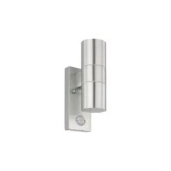 Eglo Vägglampa Riga 5 Rostfritt Stål Up & Down 2W 250lm - 830 Varm Vit | IP44 - Rörelsesensor