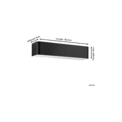 Eglo Vägglampa Sania 4 Aluminium Svart Vit 12W 1400lm - 830 Varm Vit | IP20