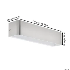 Eglo Vägglampa Sania 4 Aluminium 12W 1400lm - 830 Varm Vit
