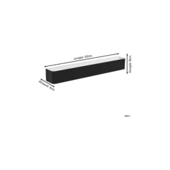 Eglo Vägglampa Sania 5 Stål Svart Vit 26.5W 3200lm - 830 Varm Vit | IP44