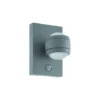 Eglo Vägglampa Sesimba 1 Stål Silver Up & Down 3W 330lm - 830 Varm Vit | IP44 - Rörelse- och Ljussensor