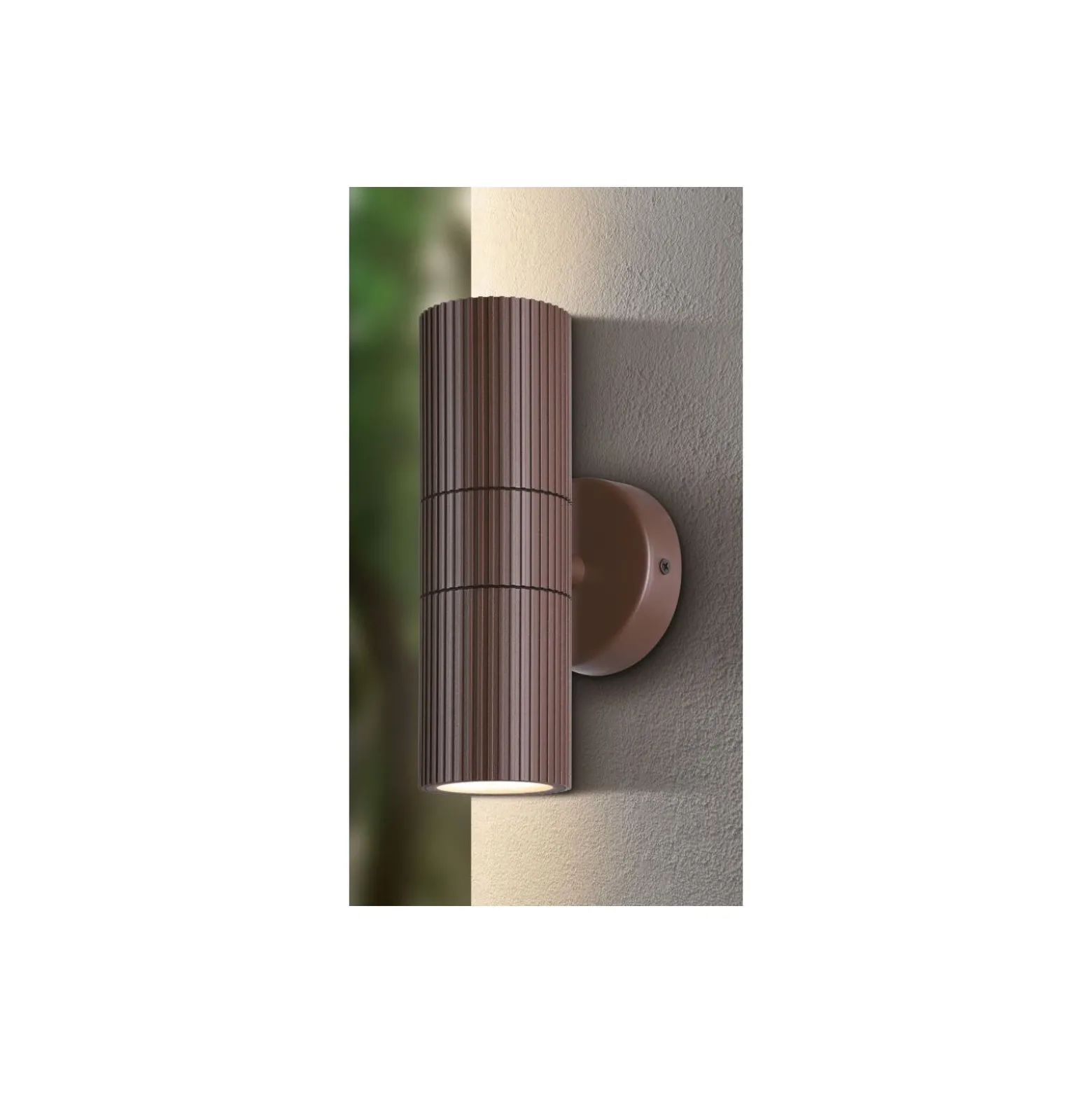 Eglo Vägglampa Tomelloso Utomhus Aluminium Rostig Up & Down | Passande för 2x GU10