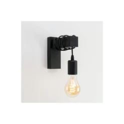 Eglo Vägglampa Townshend Trä Svart | Passande för E27