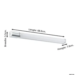 Eglo Vägglampa Tragacete 1 Aluminium Silver 15W 1850lm - 840 Kallvit | IP44