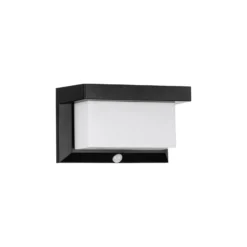 Eglo Vägglampa Utrera Solar Svart 800lm - 840 Kallvit | IP44 - Rörelsesensor