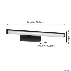 Eglo Vägglampa Vadumi Plast Svart Vit 74W 900lm - 840 Kallvit | IP44