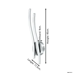 Eglo Vägglampa Valmora Aluminium Krom 52W 1400lm - 830 Varm Vit