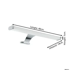 Eglo Vägglampa Vinchio Stål Krom 9W 1050lm - 830 Varm Vit | IP44