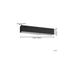 Eglo Vägglampa Voscari Solar Antracit 6W 900lm - 840 Kallvit | IP54 - Dimbar - Rörelsesensor