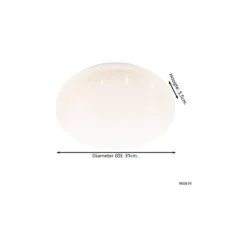 Eglo Vägg och Taklampa Frania-S Stål Vit 15W 1800lm - 830 Varm Vit | IP44
