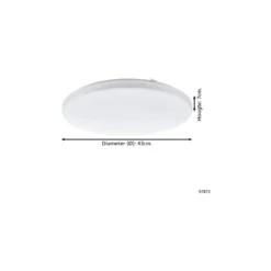 Eglo Vägg och Taklampa Frania Stål Vit 5.5W 600lm - 830 Varm Vit | IP20