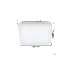 Eglo Vägg och Taklampa Frania-S Stål Vit 14.6W 1600lm - 840 Kallvit | IP44