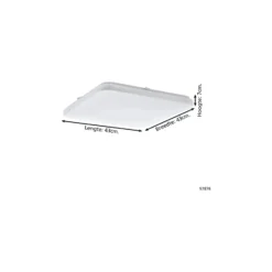 Eglo Vägg och Taklampa Frania Stål Vit 5.5W 600lm - 830 Varm Vit | IP20