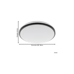 Eglo Vägg och Taklampa Pinetto Stål Vit 15.6W 1900lm - 840 Kallvit | IP44