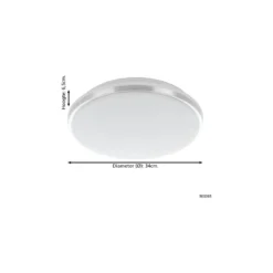Eglo Vägg och Taklampa Pinetto Stål Vit 15.6W 1900lm - 840 Kallvit | IP44