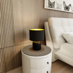 Emibig Bordslampa Aspen Stål Svart | Passande för 1x E27 - Max 15W