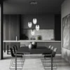 Emibig Pendellampa Astral Stål Svart | Passande för 4x E14 - Max 10W
